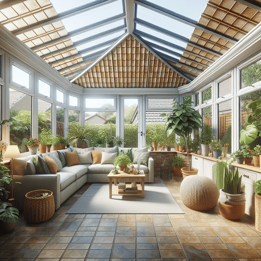 Upgraded conservatory with modern tiled roof in Fife
